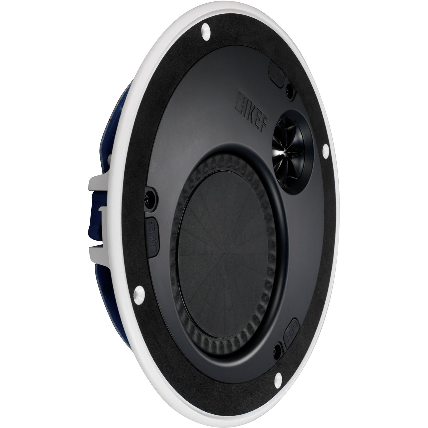 KEF Ci160TR Ultra-Slim In-Ceiling Speaker front view with grille