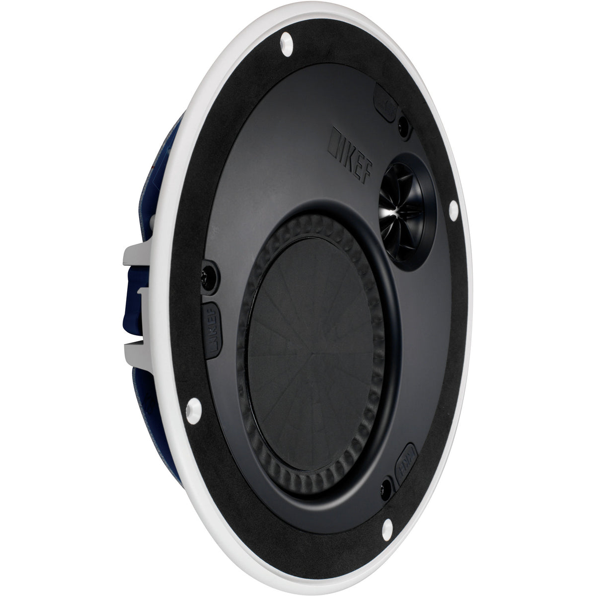 KEF Ci160TR Ultra-Slim In-Ceiling Speaker front view with grille