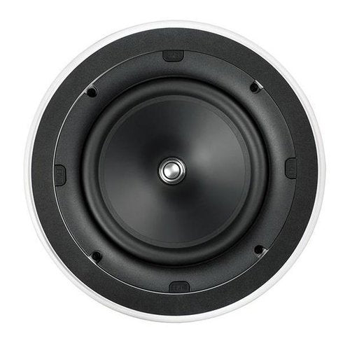 Front view of KEF Ci130ER 5.25 inch in-ceiling speaker with grille