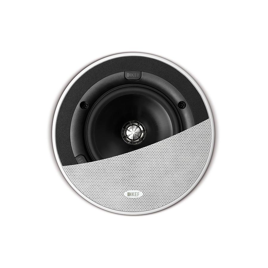KEF Ci130QR 5.25 inch in-ceiling speaker front view with magnetic grille