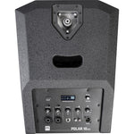 Close up of the HK Audio POLAR 10 subwoofer control panel and mixing console