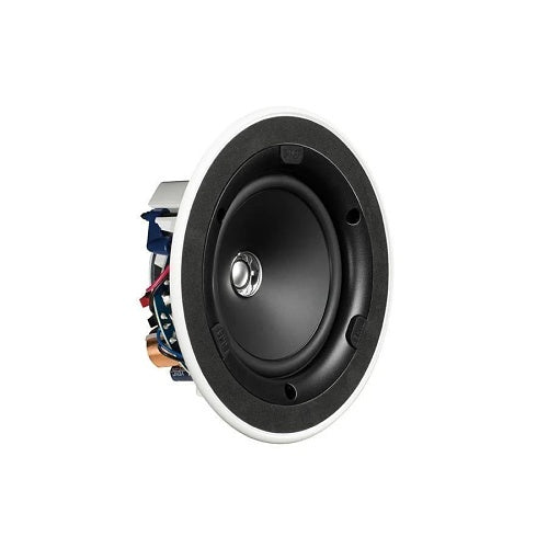 Rear view of KEF Ci130ER speaker showing terminal connections