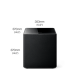 Rear panel inputs and control interface of the KEF Kube 10 MIE subwoofer