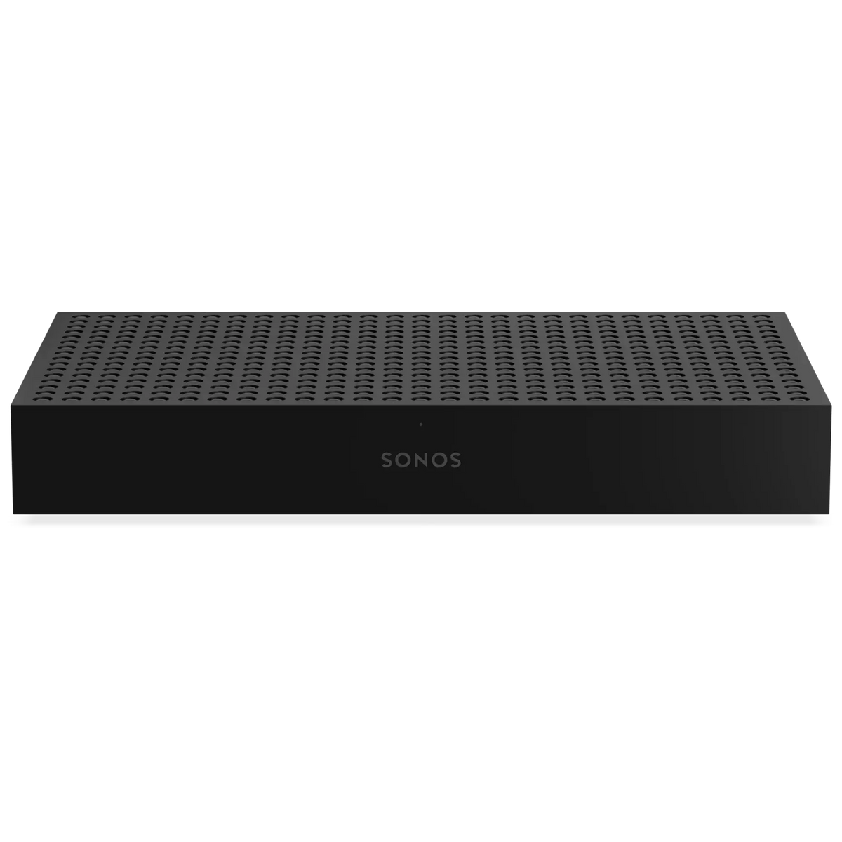 Front view of Sonos Amp Multi 8-channel rack-mount streaming amplifier for smart home audio installations.