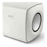 Back panel view of KEF KC62 high-performance subwoofer with connectivity options