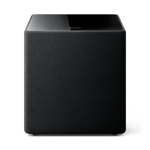 Front view of KEF Kube 12 MIE 12-inch powered subwoofer in black
