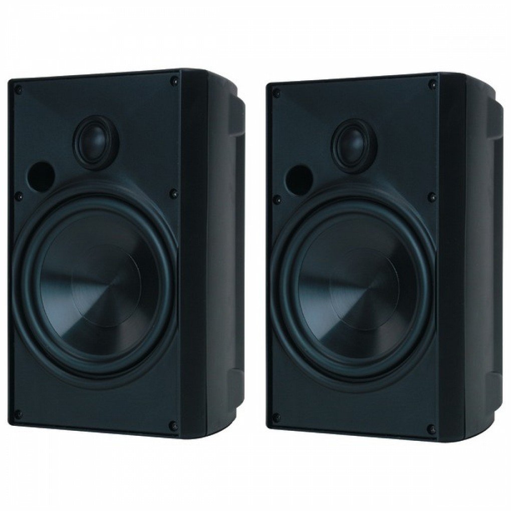 Proficient AW650BLK Outdoor Speaker, 6.5"  and 1" Tweeter  Pair  Black