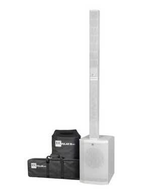 HK Audio POLAR 10 MKII White Active Column PA System | 2000W 10-inch Subwoofer