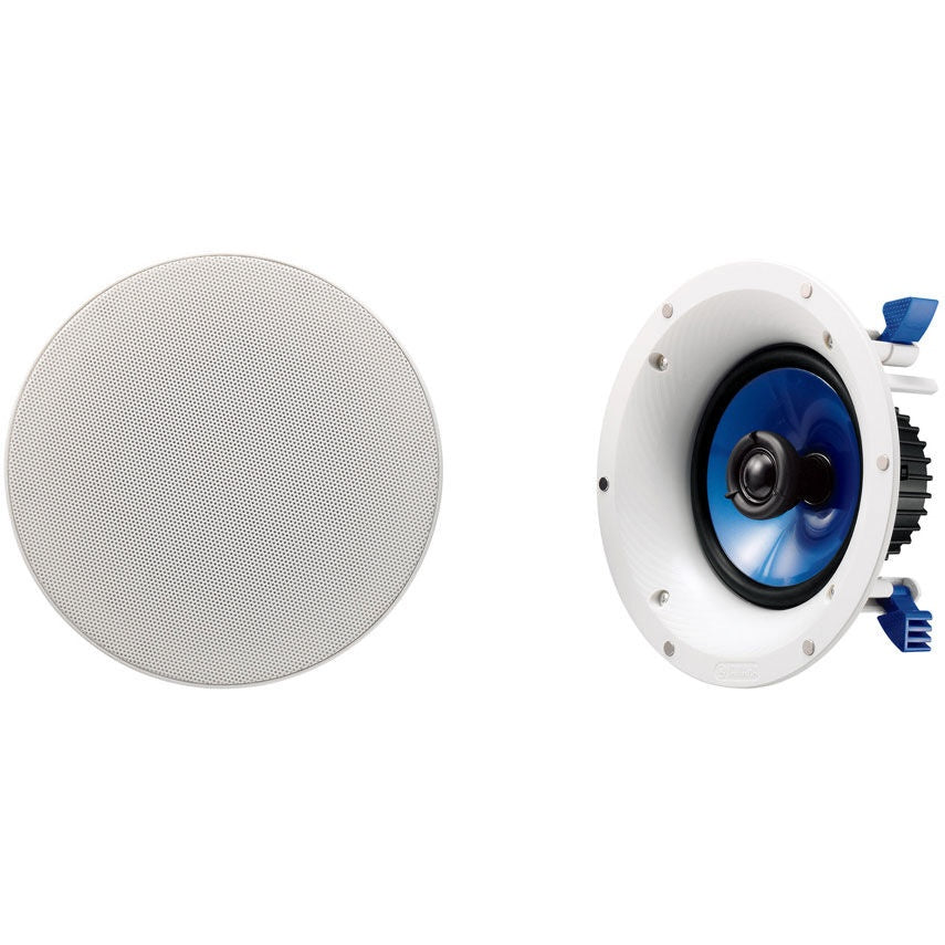 Yamaha NS-IC600 6.5-inch 2-way in-ceiling speakers in white with paintable grill and slim profile design
