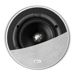 KEF Ci130QR rear view with spring-loaded binding posts and installation brackets