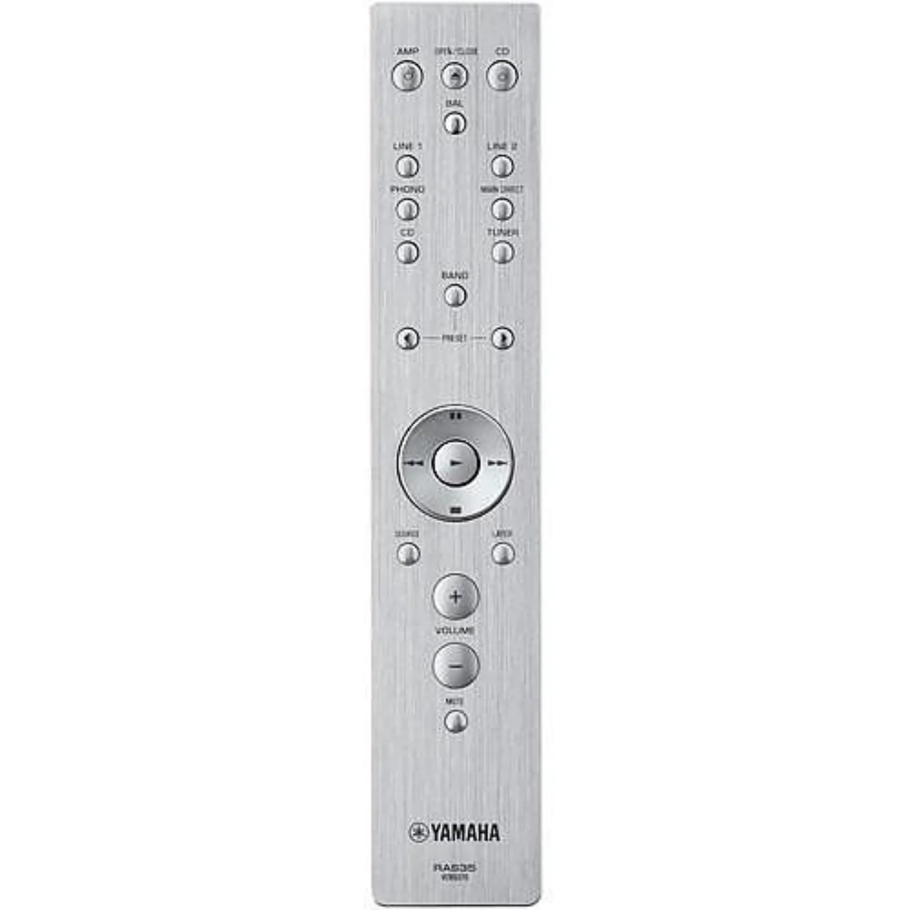 Yamaha A-S2200 integrated amplifier rear panel showing high-quality input and output terminals