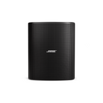 Angled view of Bose DesignMax DM12SE black surface-mount loudspeaker for commercial installations