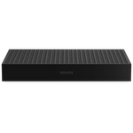Rear panel view of Sonos Amp Multi showing recessed connectors for professional rack-mount cable management.