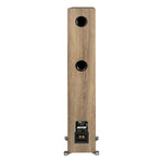 Detailed view of the ELAC DFR52-W base and slot ports for optimized airflow