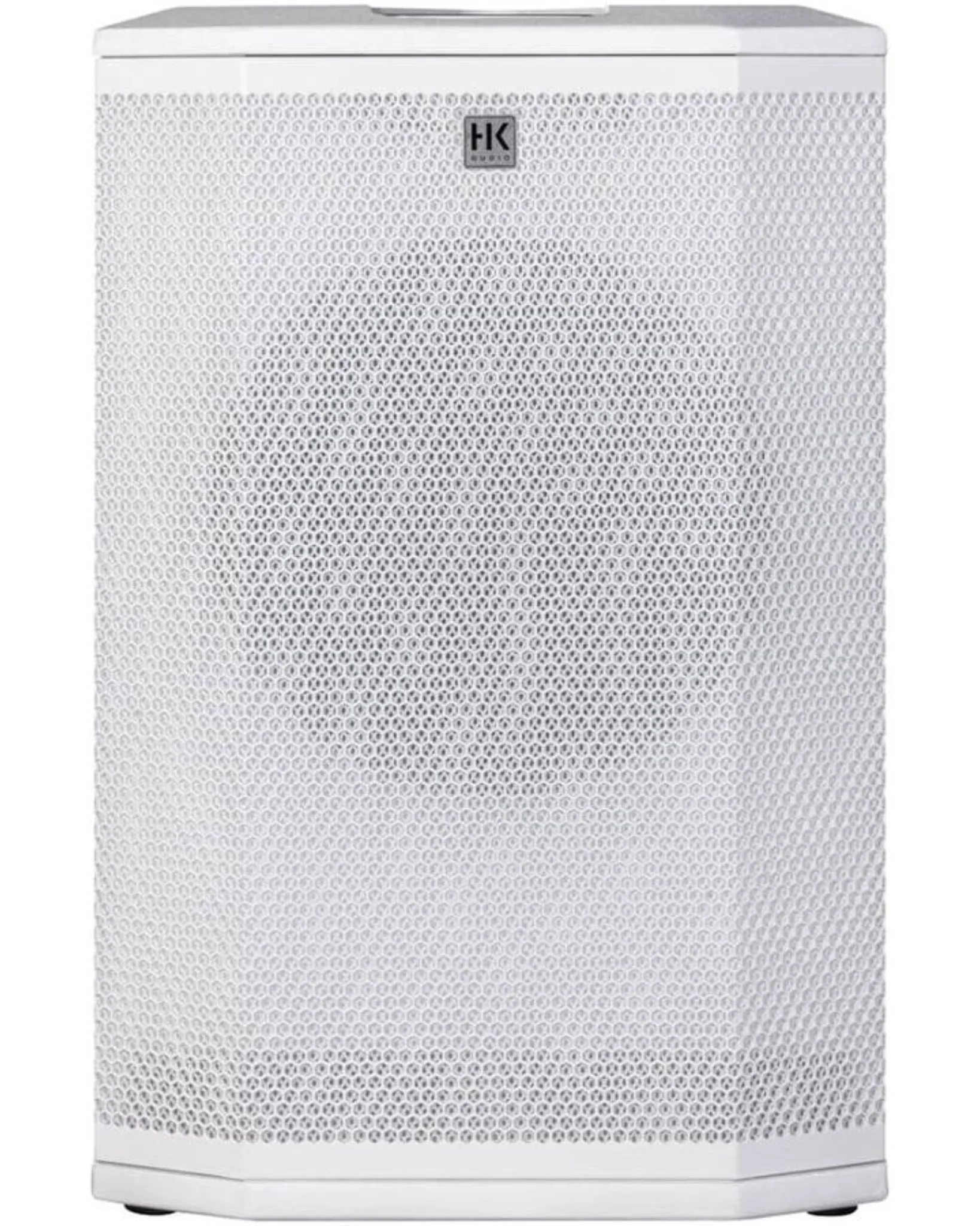 Detail view of the HK Audio POLAR 10 MKII White column speaker array and grill