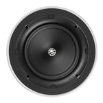 Close up of KEF Ci130.2CR Uni-Q driver array and tangerine waveguide