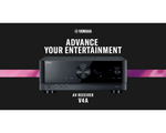 Yamaha RX-V4A home theater AV receiver showcasing musiccast and 8K gaming support