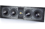 Close up of the magnetic grille and custom dog-leg mounts for the ELAC Vertex III