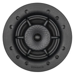 Front view of Sonance VXXT6R SST Extreme 6.5-inch single stereo in-ceiling speaker with round grille