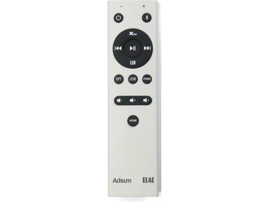 Remote control for ELAC Debut ConneX Adsum powered bookshelf speakers