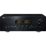Yamaha A-S2200 Hi-Fi amplifier angled side view showing premium build and finish