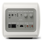 KEF KC62 compact subwoofer in Mineral White with dual 6.5-inch drivers