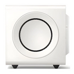 KEF KC92 Force-Cancelling Subwoofer in premium White Gloss finish with dual 9-inch drivers