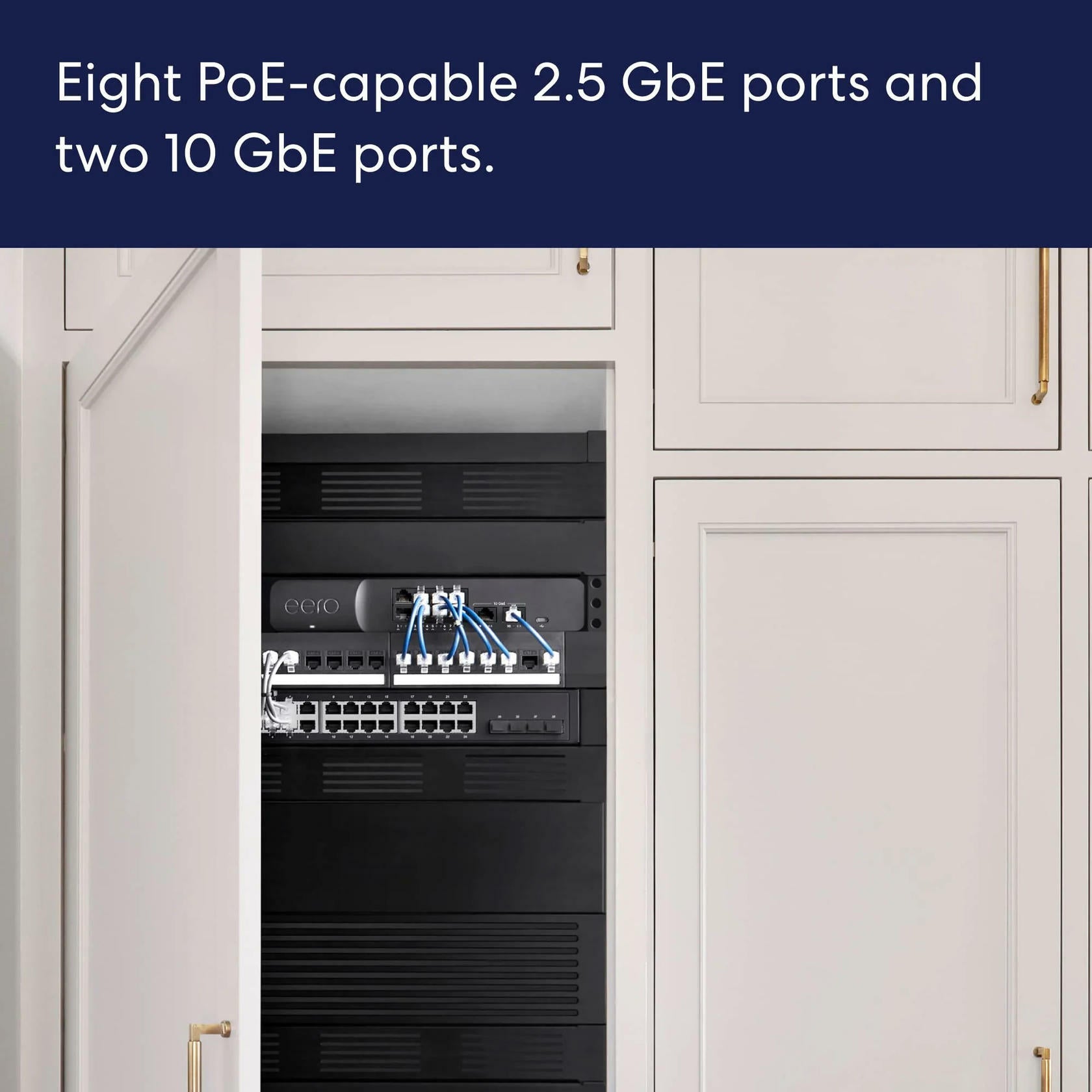 EERO U021121 TPoE Gateway 10-Port Router and PoE Switch Two 10 GbE ports