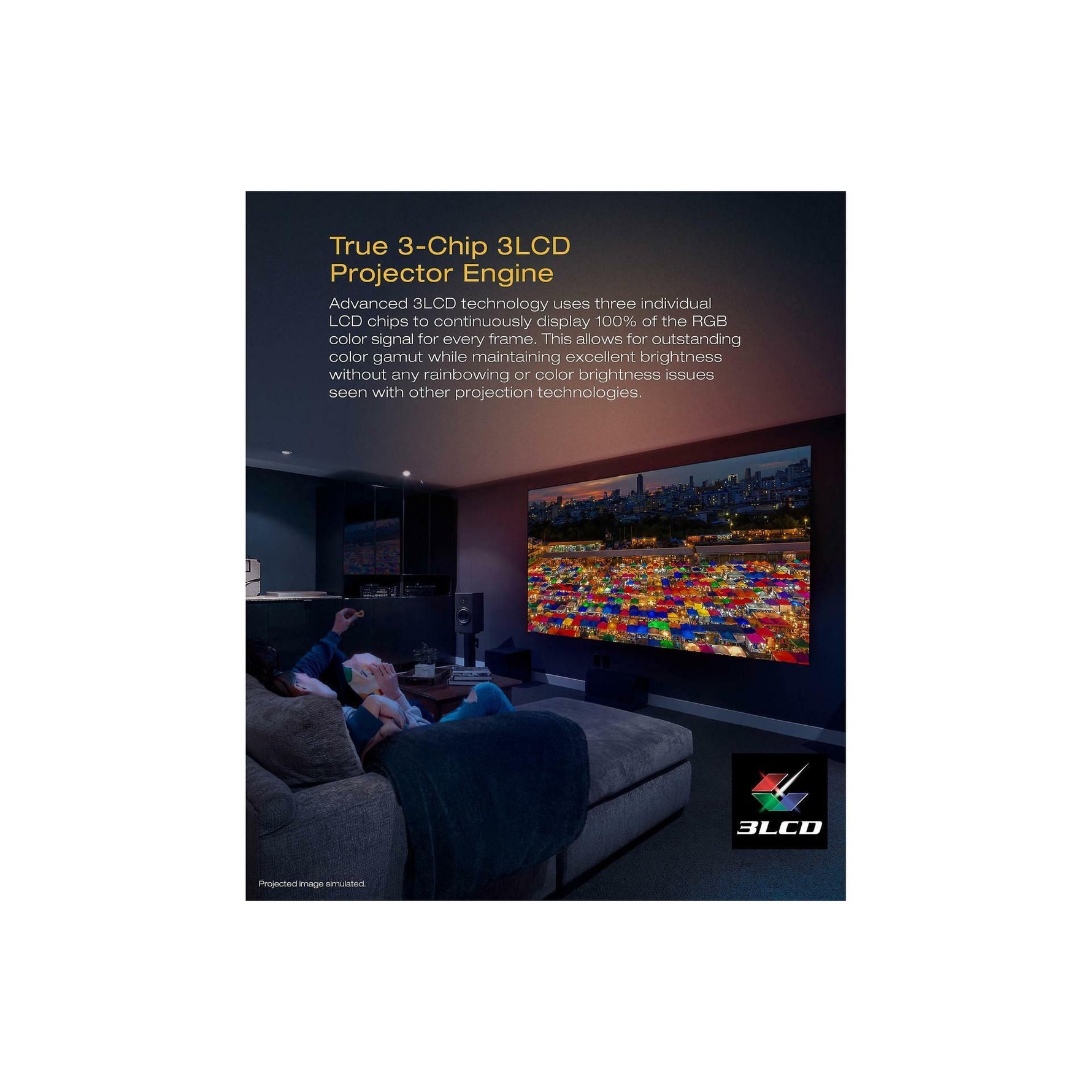 Epson Pro Cinema LS9000 4K laser home theater projector.