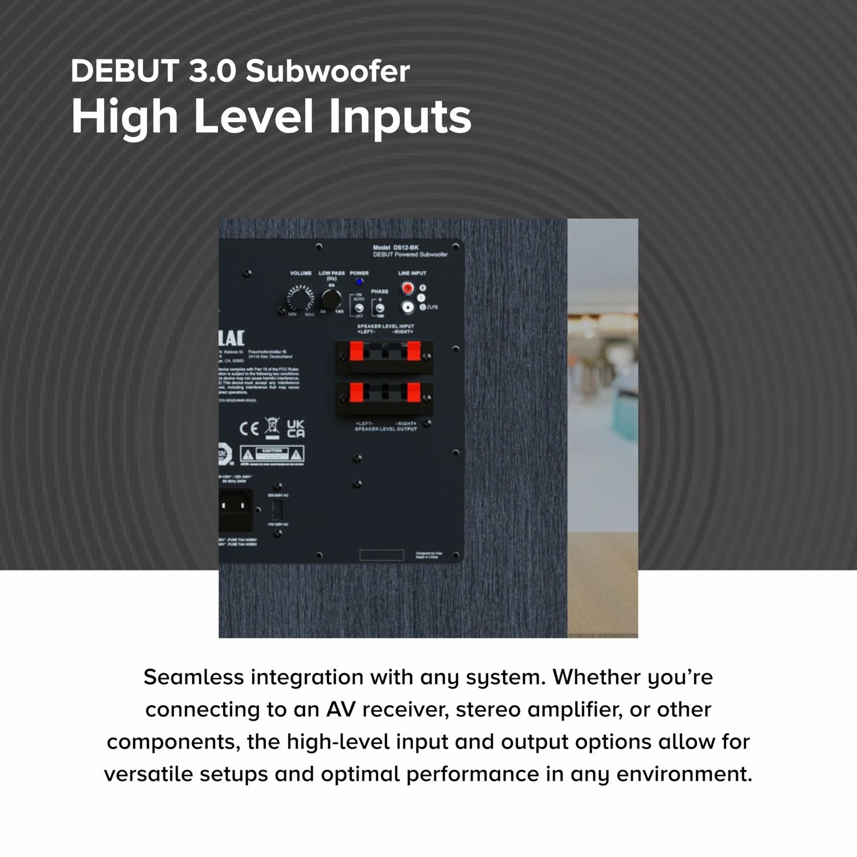 Elac DS123-BK Debut Series 12