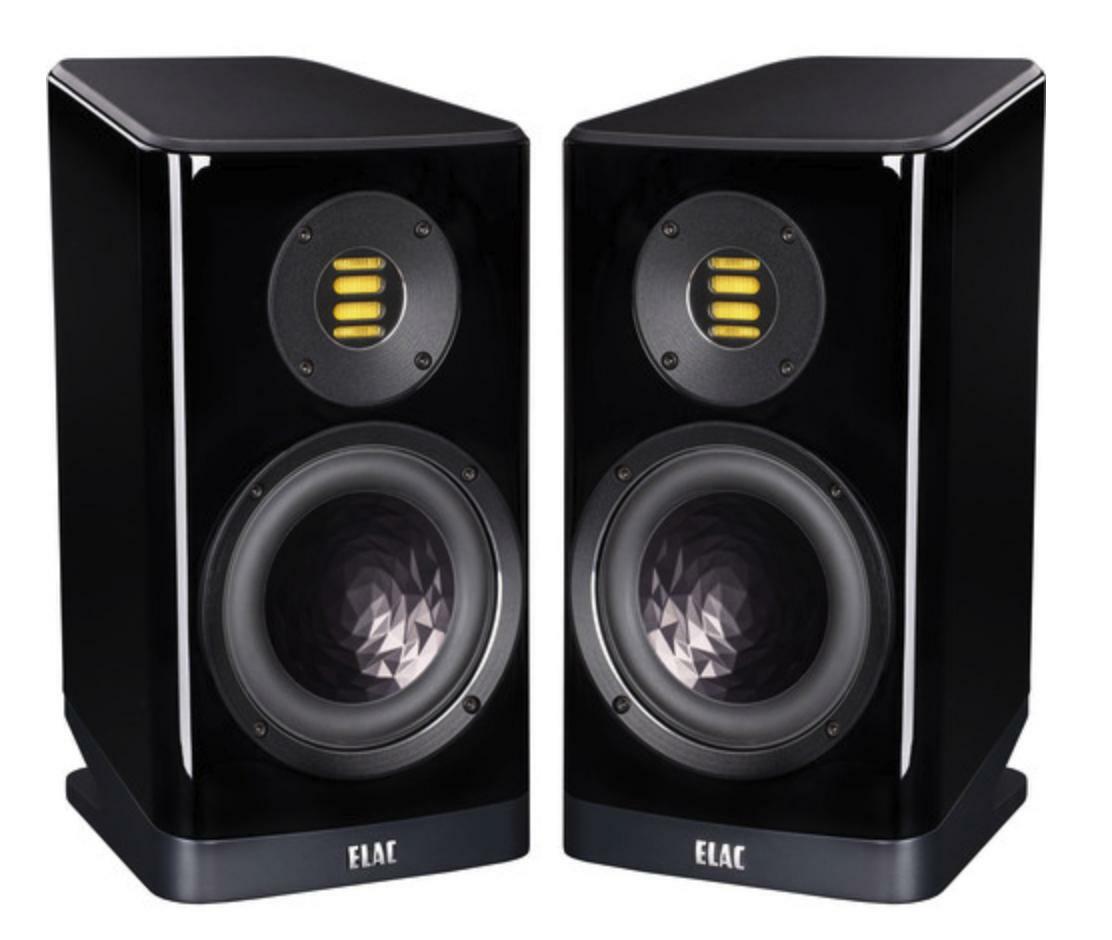 Elac Vela  VBS403.2-GB 6" 2-Way Bookshelf Speakers (Pair) - Gloss Black