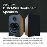 Elac DB63-WN DEBUT 3.0 - 6.5" Bookshelf Speakers - WN