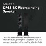 Elac DF63-BK DEBUT 3.0 - 6.5" Floor Speaker - Black