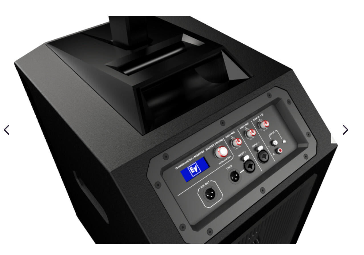 Electro-Voice EVOLVE50M-SB-US Portable 1000W Bluetooth-Enabled Subwoofer (Black)