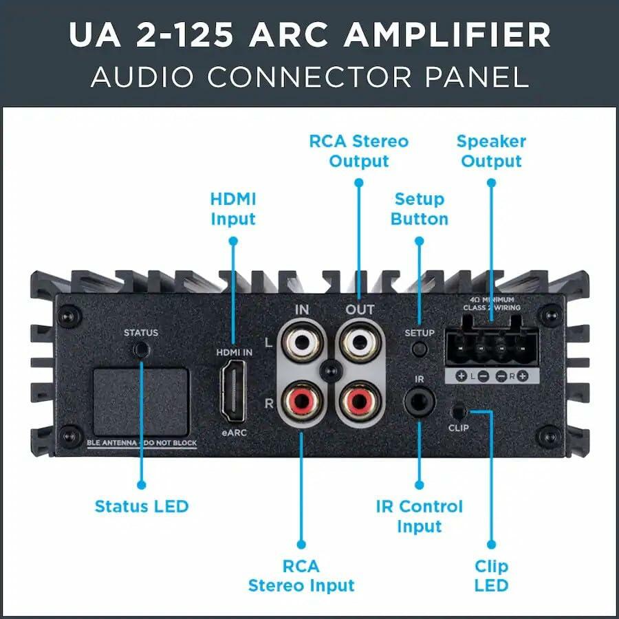 Sonance UA 2-125 ARC 125W Ultra-Compact 2-Channel DSP Amplifier