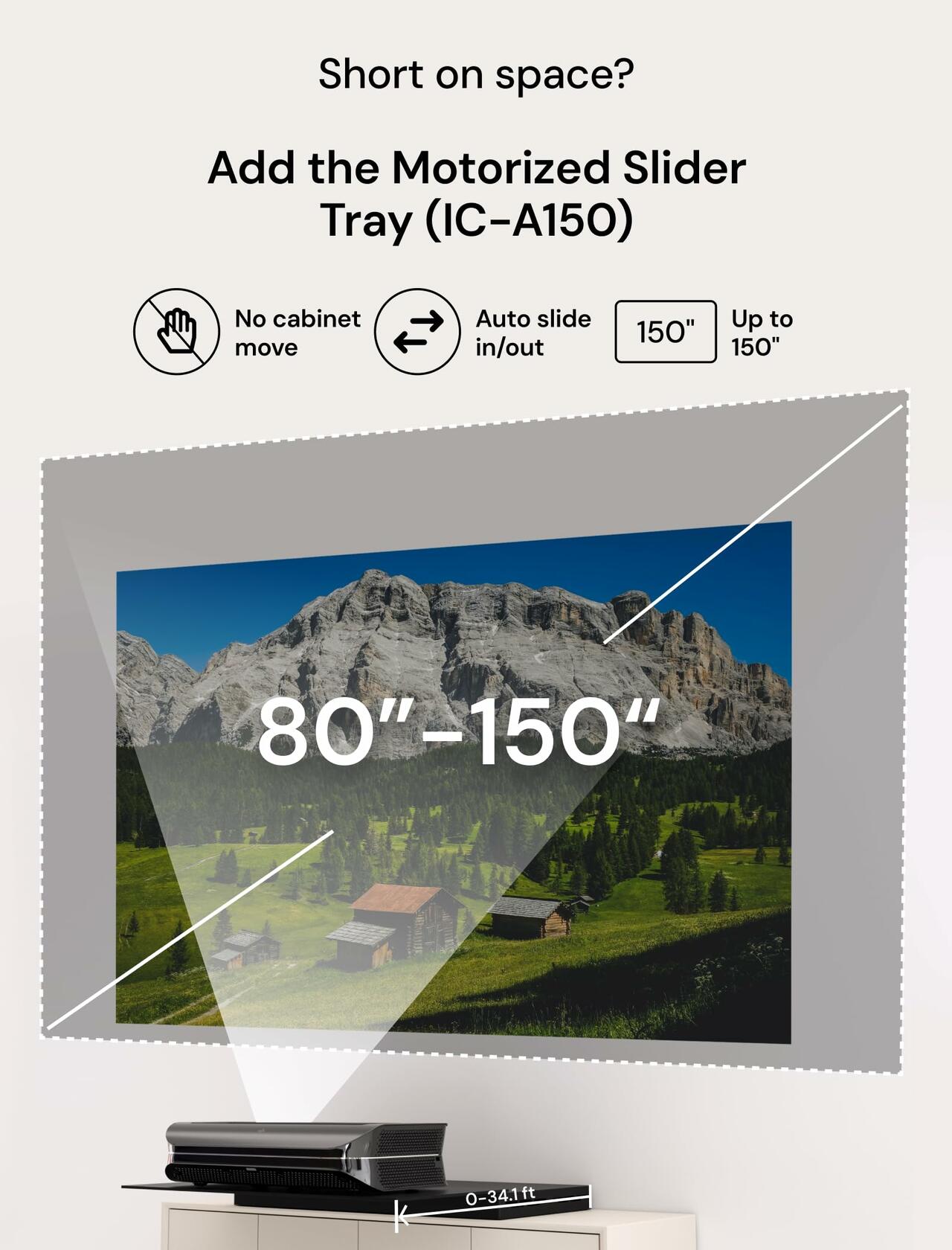AWOL Vision LTV-3500 PRO 4K 3D Ultra Short Throw Triple Laser Projector