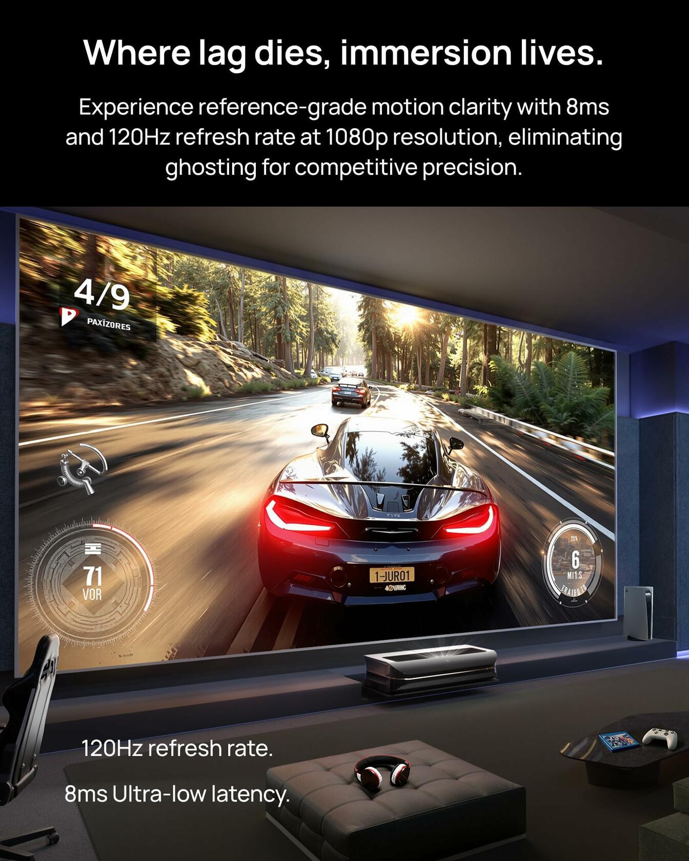 AWOL Vision LTV-3500 PRO 4K 3D Ultra Short Throw Triple Laser Projector
