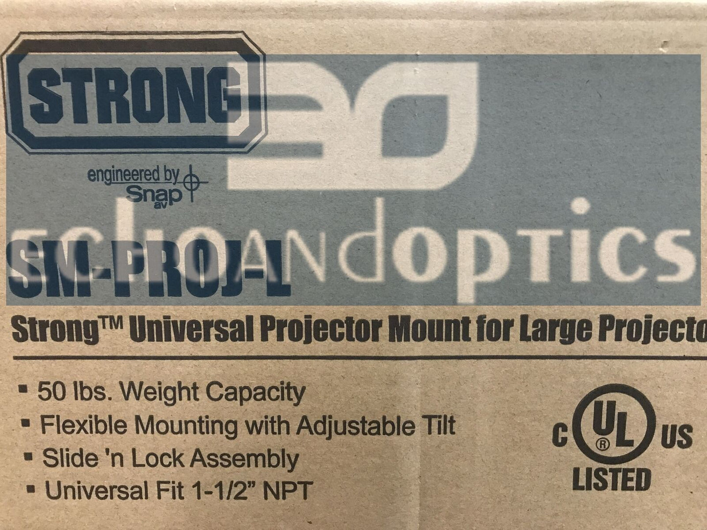Strong SM-PROJ-L-BLK Universal Projector Mount for Projectors up to 50 lbs.